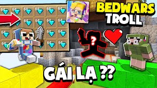 KHANGG HACK BEDWARS CÙNG NGƯỜI YÊU TROLL NOOB TEAM TRONG BLOCKMAN GO *BEDWARS TROLL NOOB GÁI LẠ