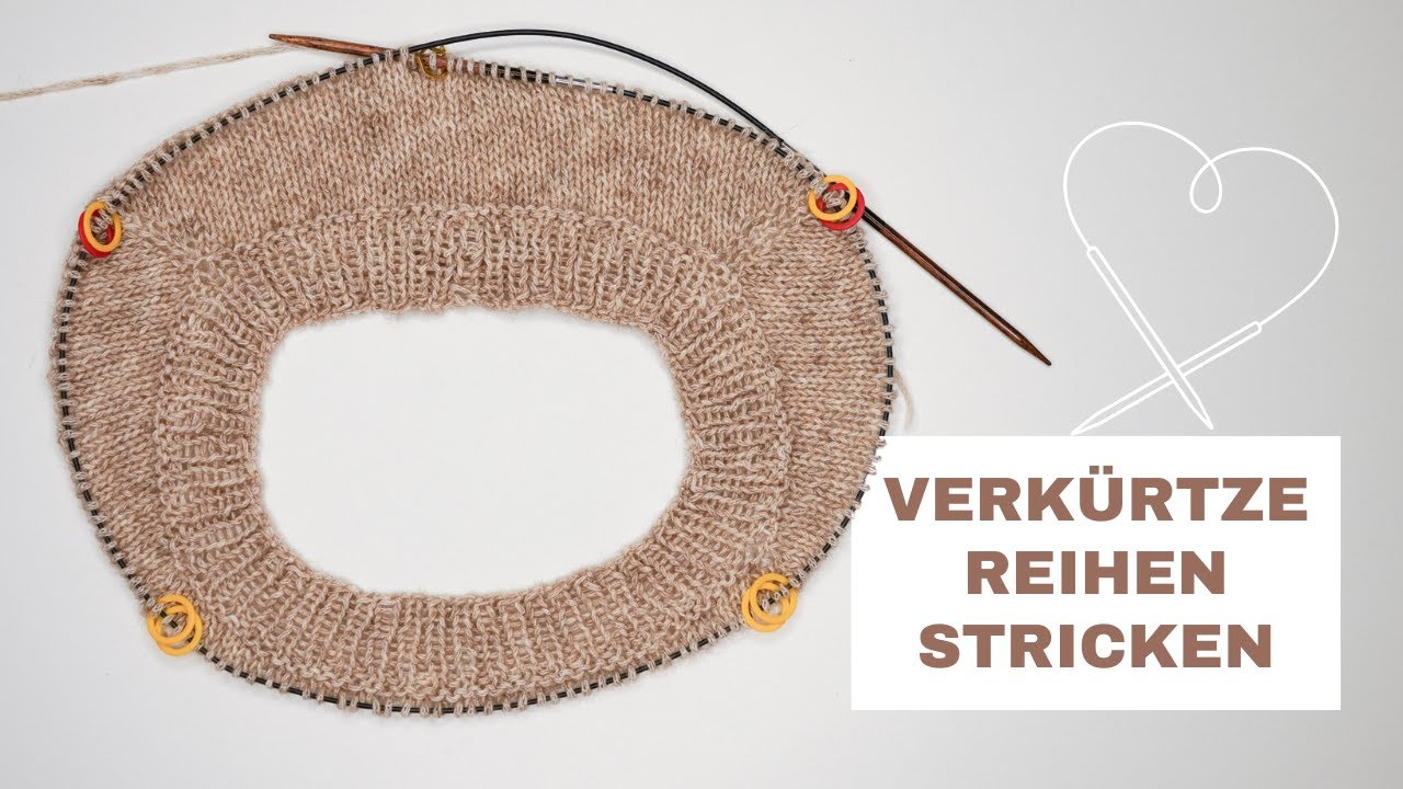 Verkürzte Reihen stricken – Perfekter Rundhalsausschnitt beim Raglan von oben mit Doppelmaschen