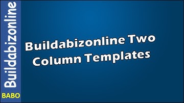 Buildabizonline Two Column Templates