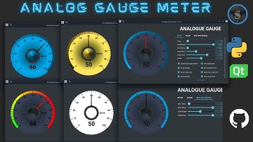 Python creating a digital-analog gauge meter | PyQt | Modern Flat Style Interface Design