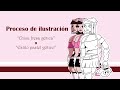 Proceso de ilustración de chica fresa gótica con Cami yummi (NO TUTO)
