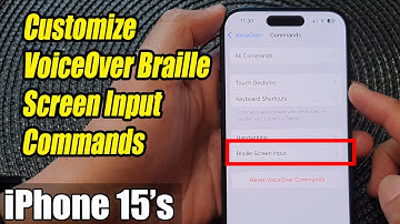 iPhone 15/15 Pro Max: How to Customize VoiceOver Braille Screen Input Commands