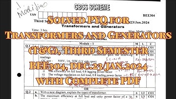 T&G solved pyq for EEE stream BEE304, dec.23/jan.2024, 3rd semester 22 scheme, vtu with complete pdf