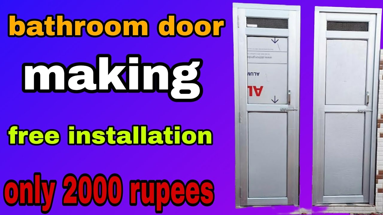 how to make aluminium door. bathroom door YouTube