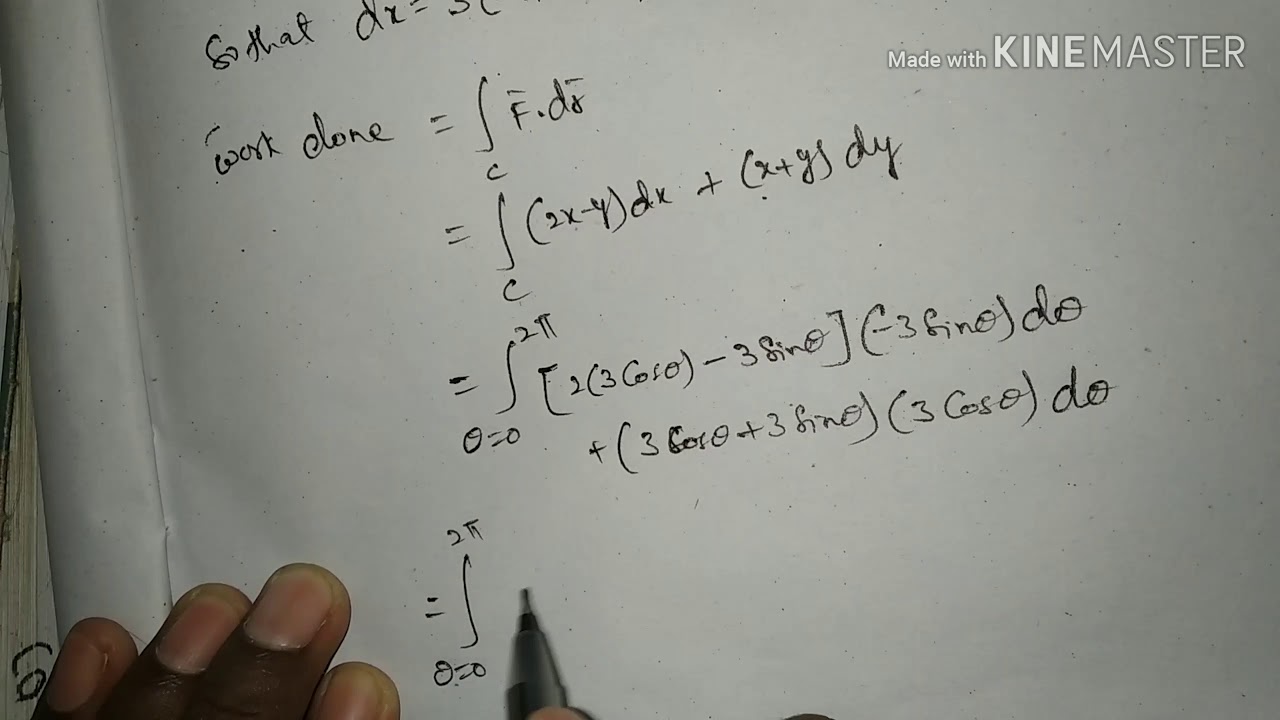 Vector Integration (work done by force) problem part 4 - YouTube