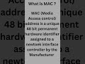 What is MAC ? II Cybersecurity  #information #cybersecurity #networking  #infosecauditing