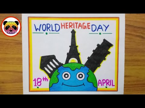 World Heritage Day Drawing / World Heritage Day Poster / Heritage Day Drawing