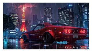 Tokyo Skyline Jazz House Mix | Rain Tower After Hours | for Deep Work