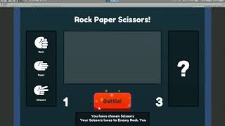 Unity UI rock paper scissors test screenshot 5