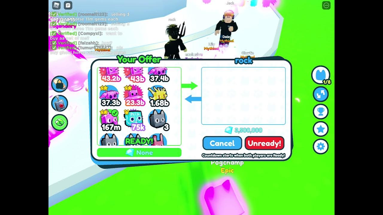 Traded dark matter pog cat for 3.5 million gems win/lose YouTube