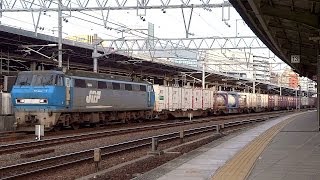 JR貨物 EF200-11 貨物列車 (1064レ 塗装色に特徴EF200)JR東海 名古屋駅貨物線