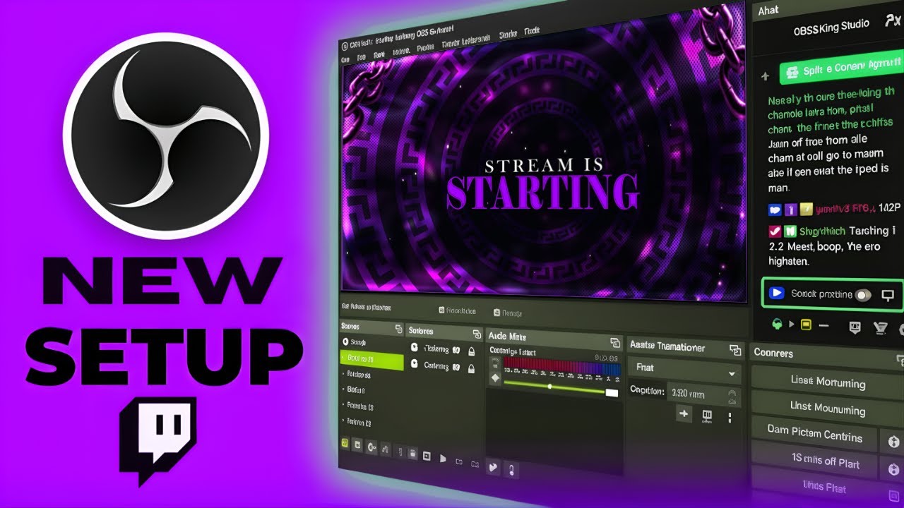 Purple Chains Animated Stream Package: For Twitch Overlay, YouTube ...
