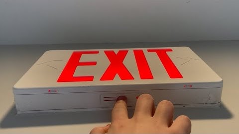Testing some exit signs and emergency lights