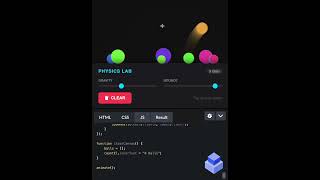 Build a Physics Engine! 🍎📉 | Gravity, Collision & Friction in JavaScript Canvas #shorts