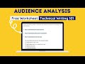 How i write technical documents part 2  audience analysis worksheet