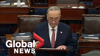 Trump impeachment: Schumer blasts senate Republicans for choosing Trump \\