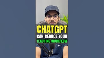 ChatGPT Can Reduce Your Teaching Workflow #chatgpt #work #teacher #hafizmugheera #viral #education