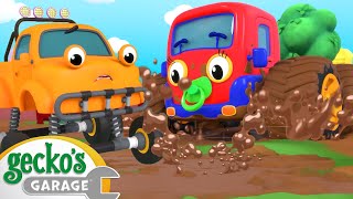 Help! Baby Truck Vs Monster Truck Stuck In The Mud | Best Cars & Truck Videos For Kids