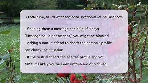 Is There a Way to Tell When Someone Unfriended You on Facebook? - Everyday-Networking