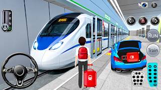 🚆 Metro Train Station Adventure with Blue Sports Car | 3D Driving Class Gameplay #3DDrivingClass screenshot 4