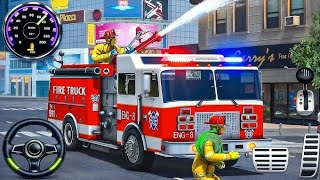 Real US firefighter truck simulator 3d game play 2025 - real firefighter truck android game play