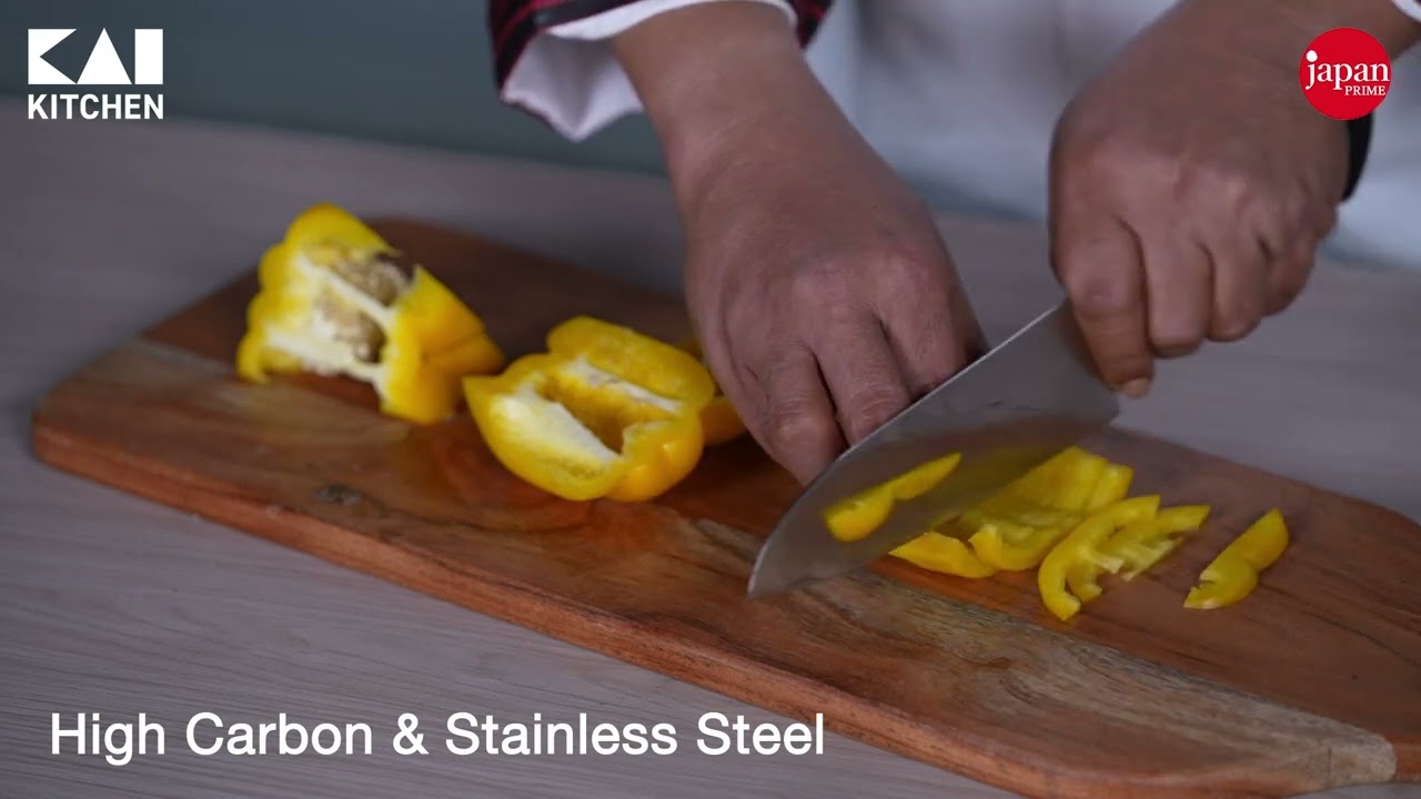 Kai Hocho Premium Santoku Kitchen Vegetable Knife - YouTube