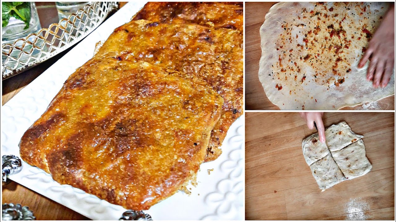 مسمن معمر في الفرن بدقيق القمح الكامل بدون دلك وبدون دقيق ابيض.