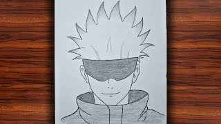 Gojo Satoru Drawing Step By Step Easy Anime Character Drawing For Beginners