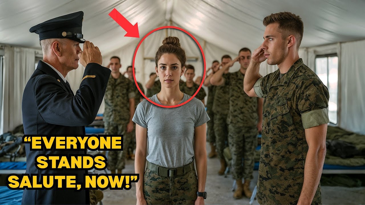 Marine Teased a Female Janitor — Until the Entire GP Tent Snapped to Attention for Her