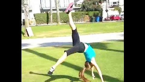 How To Do A Front Handspring Step Out With Coach Meggin (Professional Gymnastics Coach)