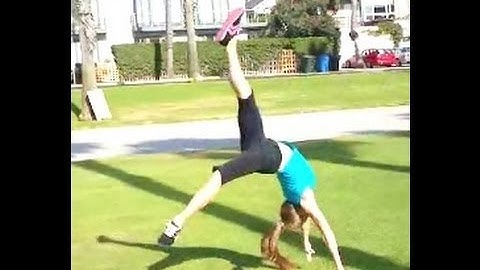 How To Do A Front Handspring Step Out With Coach Meggin (Professional Gymnastics Coach)