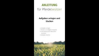 Pferdebesitzer - Aufgaben anlegen & löschen screenshot 3
