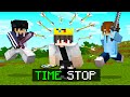 Minecraft manhunt 1v2 but i secretly used time stop mod