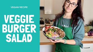 Veggie Burger Salad (vegan & oil free) Veggie Burger Salad (vegan & oil free)