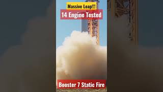Static Fire!! 14 Engine Static fire done. SpaceX completes the next phase of Booster7 testing.