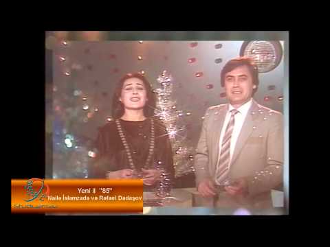 Xəzər studiyasında yeni il şənliyi. Naile Islamzade ve Rafael Dadashov 1985-ci il