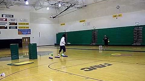 AJ doing the beer goggle test in health class