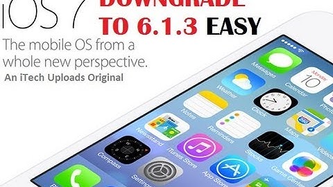 EASIEST way to downgrade to iOS 6.1.3 from iOS 7