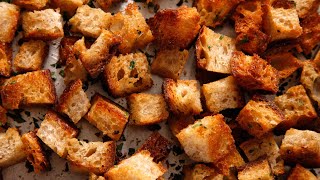 Low Fat Vegan No Oil Dr. McDougall Baked Croutons EASY!