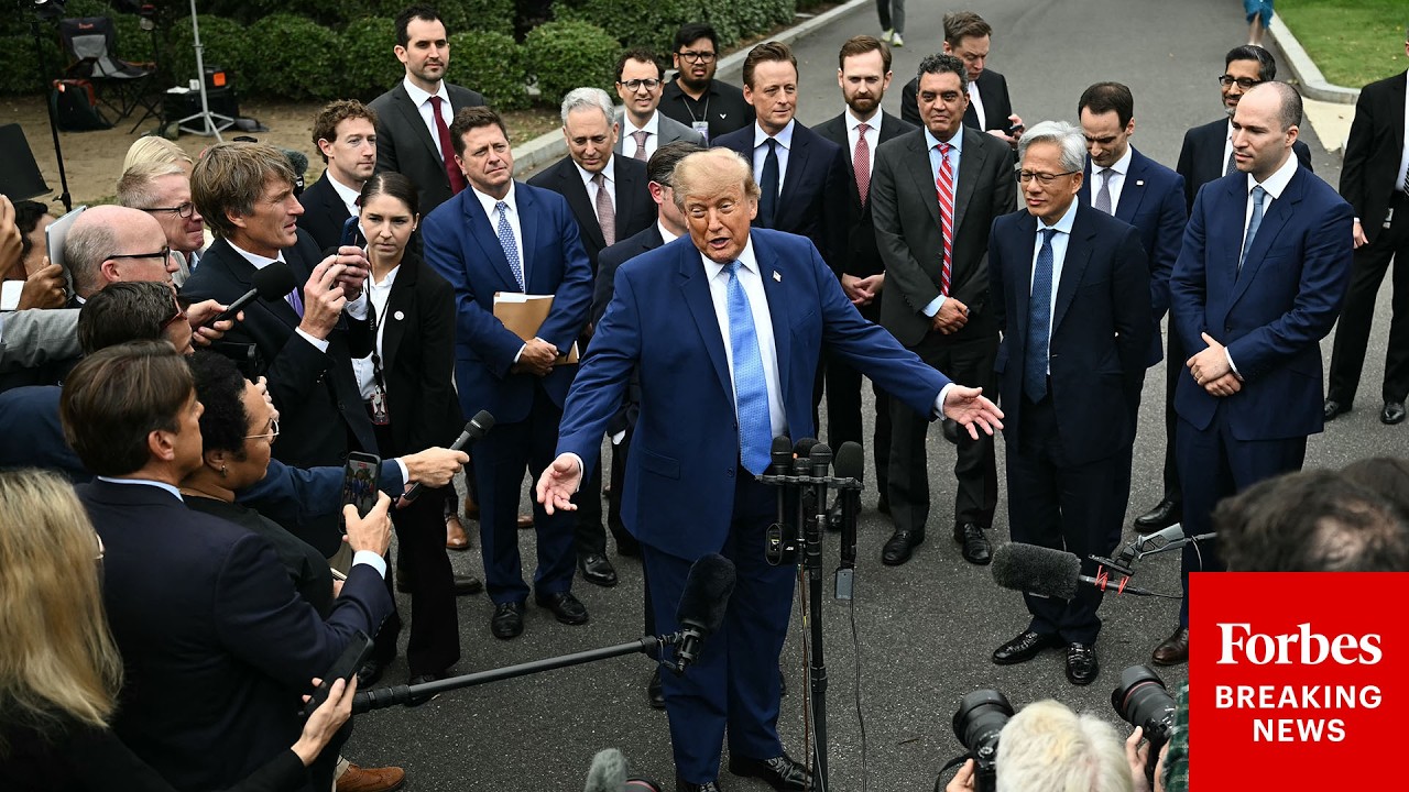 BREAKING: Trump, Musk, Zuckerberg, Amodei Take Reporters' Questions After New AI Accords Announ