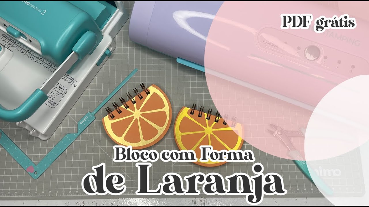 Bloco em formato de Laranja com a mimo binding 2 em 1 + arquivo grátis