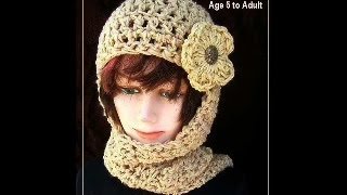 HAT PATTERN, Crochet hat, #113 CARLITTO HAT PATTERN WITH SCARF