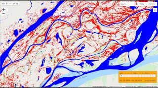 Utilización de funciones interactivas en Google Earth Engine. Etiquetas, botones