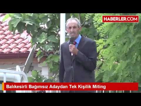 Balıkesirli Bağımsız Adaydan Tek Kişilik Miting