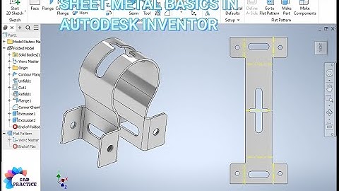 Sheet Metal Bracket design in Autodesk Inventor || Inventor 3d cad drawings tutorials || Inventor 3d