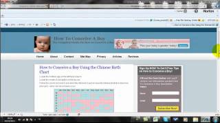 HOW TO CONCEIVE A BOY - Using the Chinese Birth Chart