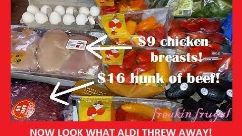 LOOK WHAT ALDI HAS THROWN AWAY NOW!  DUMPSTER DIVING FOR PLEASURE AND PROFIT!  EXTREME FRUGALITY!