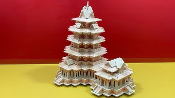 DIY Craft Instruction 3D Woodcraft Construction Kit YUEJIANG TOWER