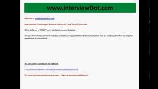 What is the use of javap tool job java interview question and answer screenshot 4