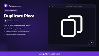 PatternsMaster –  Duplicate tool Demo | Professional Pattern Making CAD Software